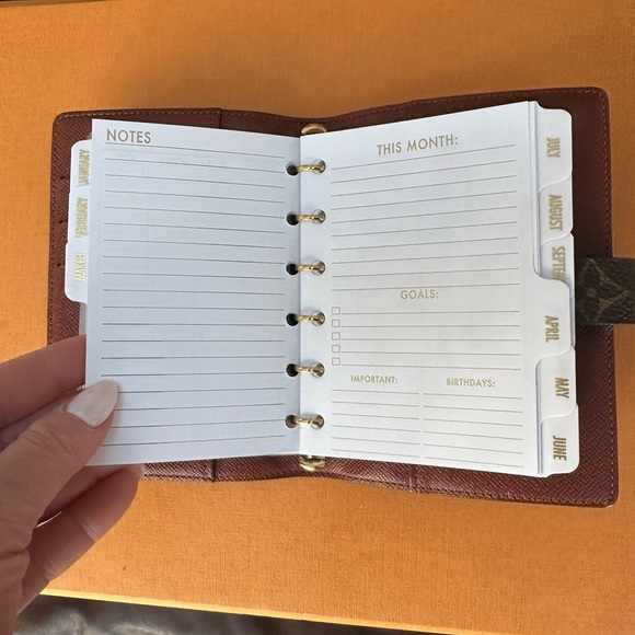 Fits Louis Vuitton PM 2025 Insert Calendar+Filler Paper+ Pen + Pouches - Picture 14 of 16